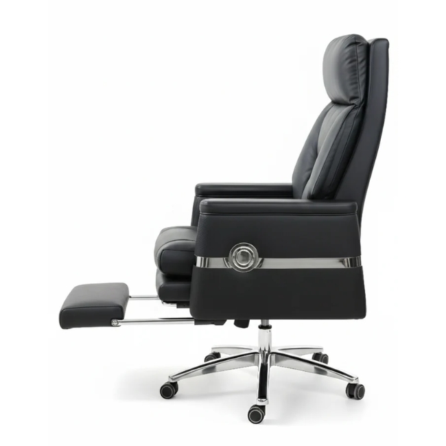 Ghế giám đốc màu đen ngả lưng thư giãn kèm gác chân: SG - 3806 - $hienthicat